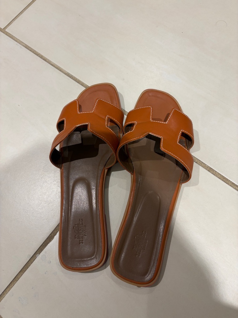 Tan Slide Sandals - Classic Open-Toe